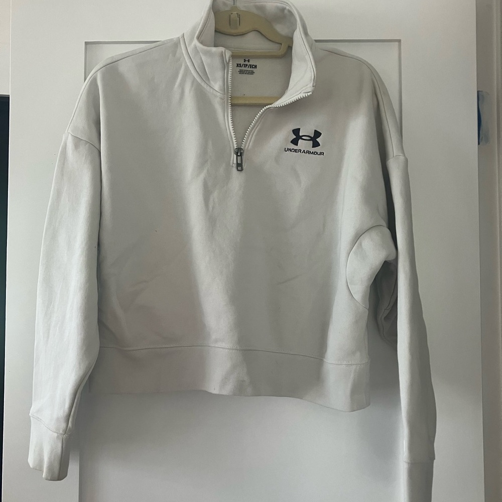 Under Armour Women's cream Half-Zip Sweater